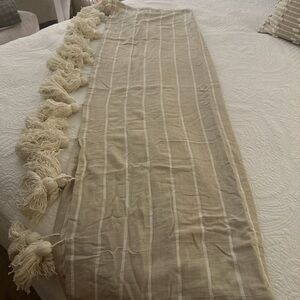 & Other Stories Cream Tassel Throw